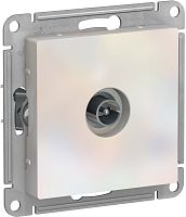 Розетка TV Коннектор без рамки Systeme Electric AtlasDesign 1-м. жемчуг картинка